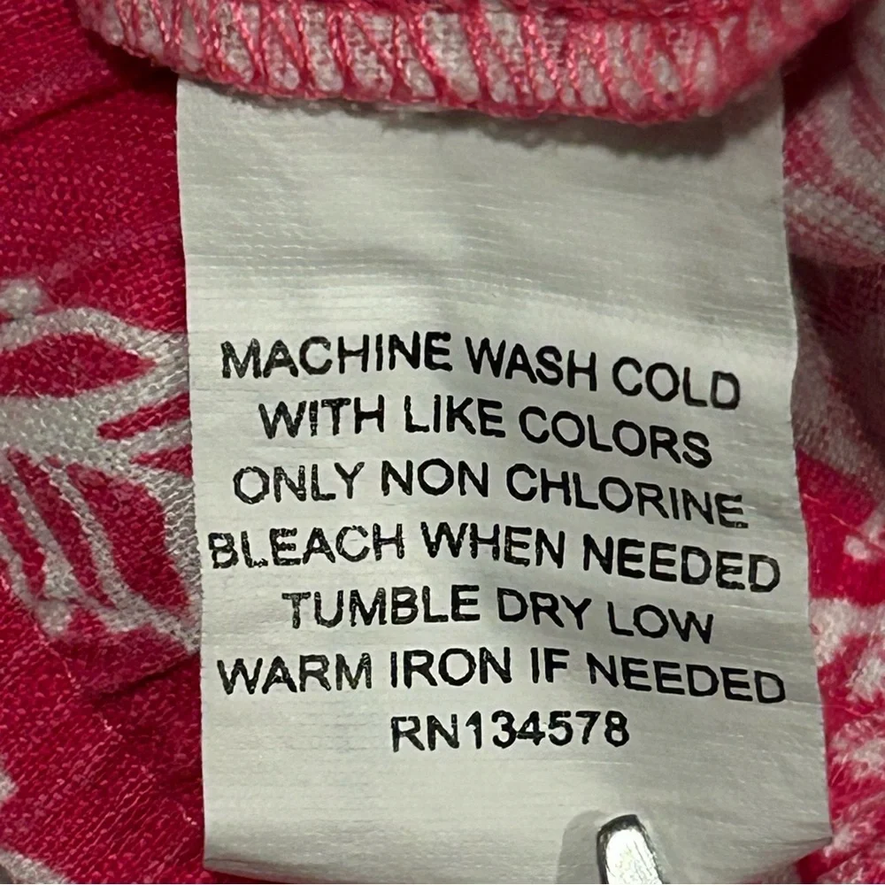 Vineyard Vines Vibrant Women's Linen Cotton Shorts Whales Flamingos Size Large - Picture 8 of 9